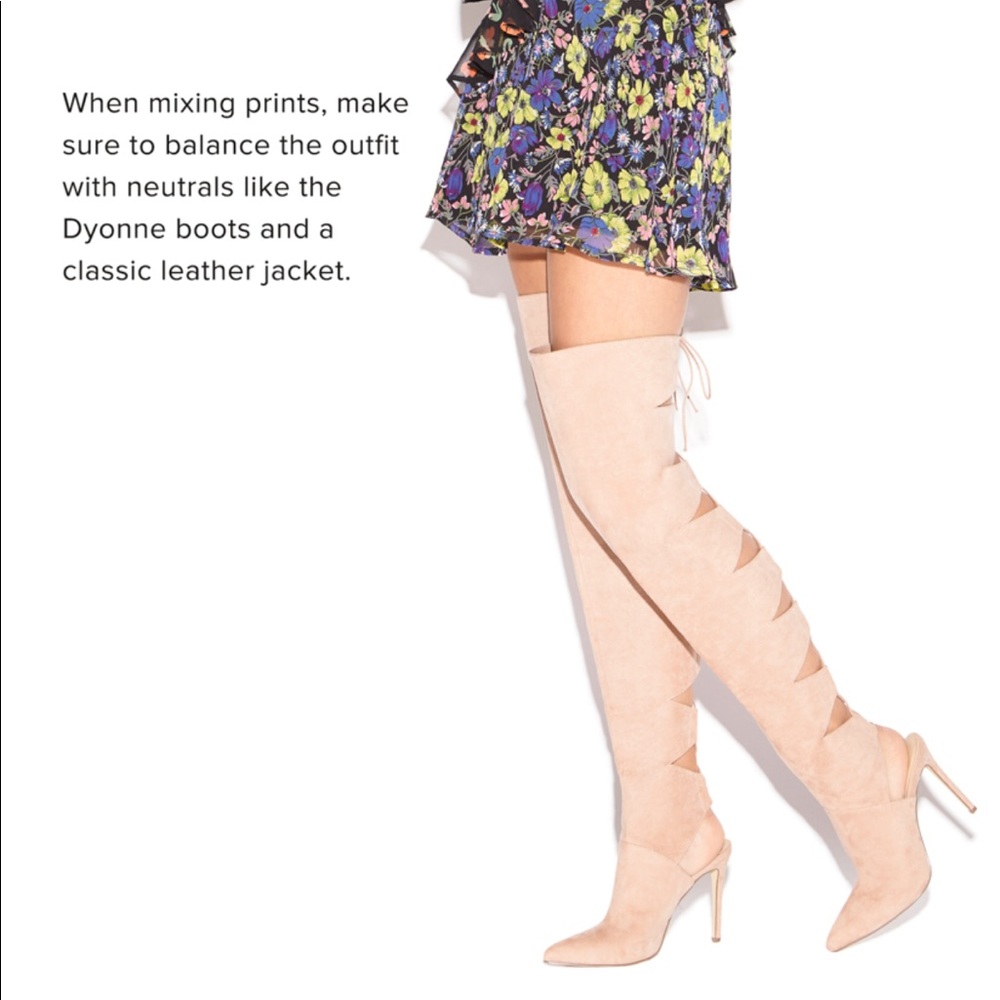Over the knee lace up boots